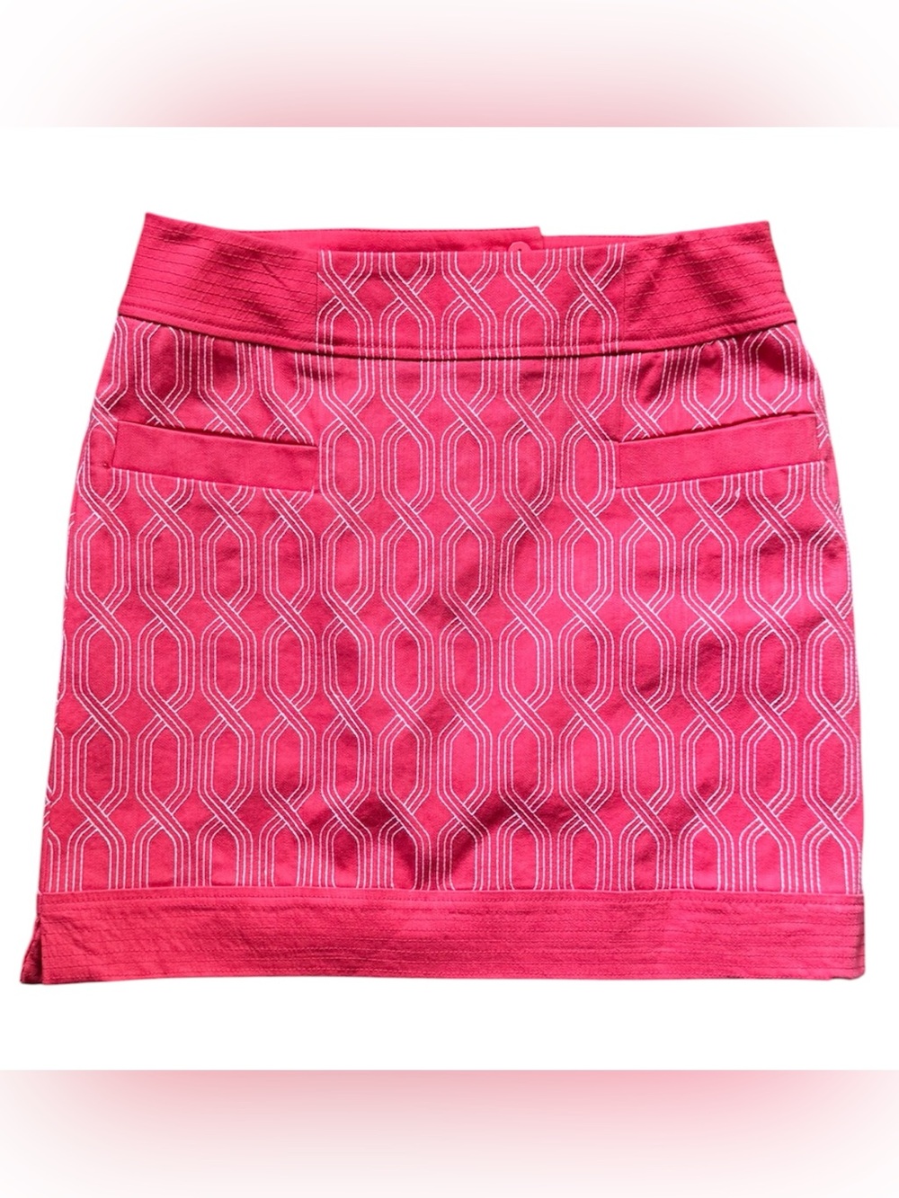 Etcetera Hot Pink Geometric Mini Skirt 629